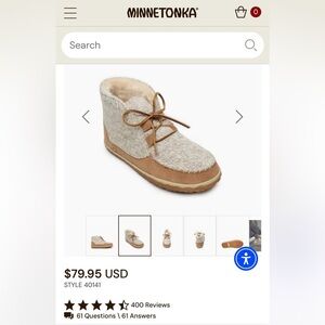 Minnetonka Women's Torrey Laceup Boot, Cinnamon 40141 US Size 5